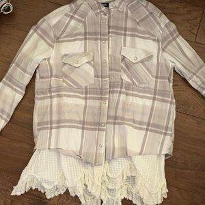 Lace lined flannel